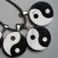 25mm Black Obsidian Howlite Yinyang Crystal Pendant Key Chain Bulk Wholesale