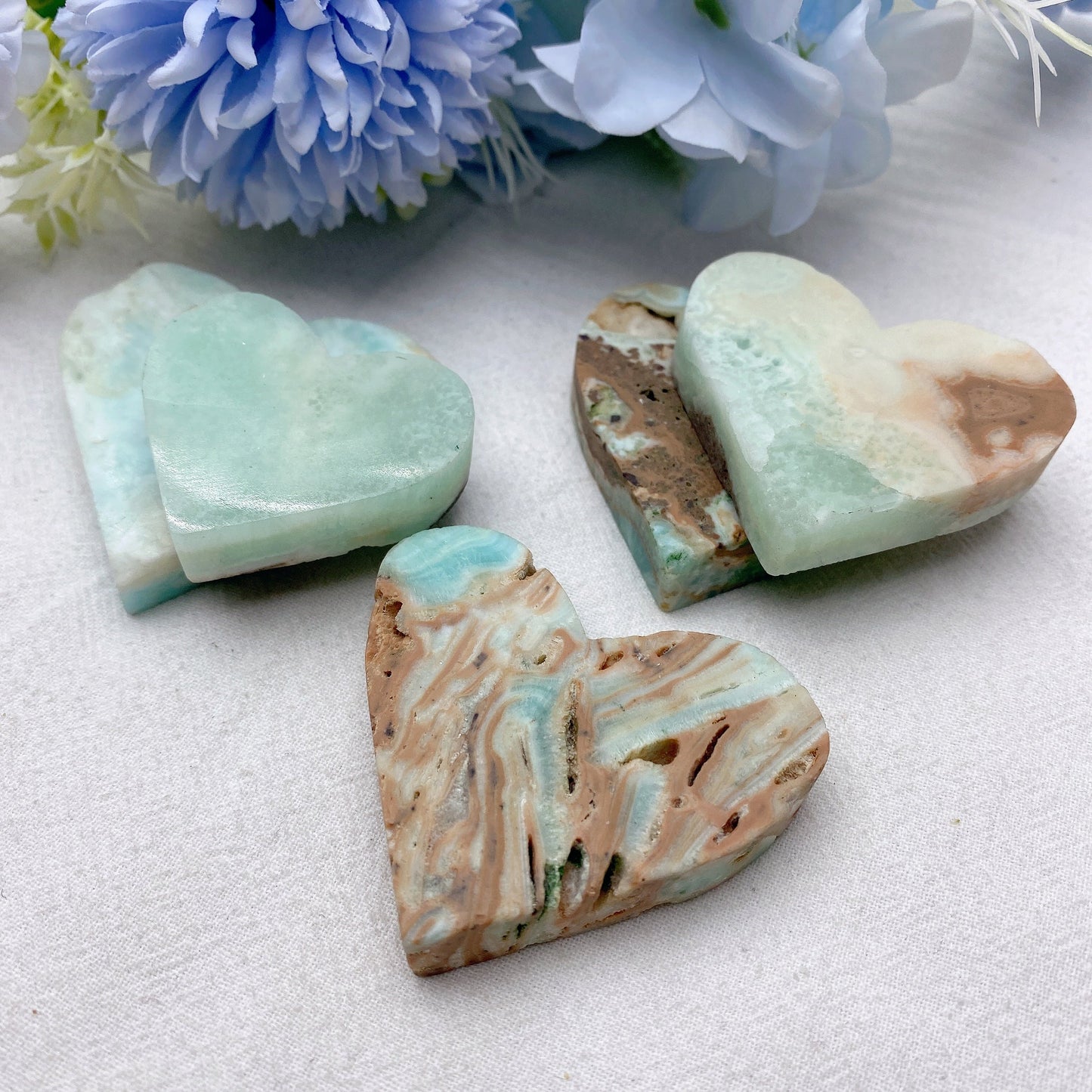 1.7"-2.0" Hemimorphite Heart Bulk Wholesale