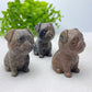 2.4" Picture Jasper French Bull Dog Carvings Bulk Wholesale