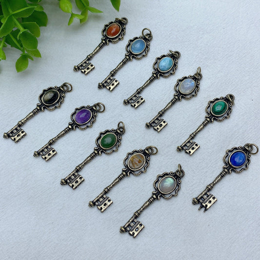 Mixed Crystal Key Pendant Bulk Wholesale