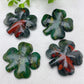 2.0" Emerald Jade Blood Stone Four-leaf Clovers