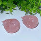 1.5" Rose Quartz Cat Carving Bulk Wholesale