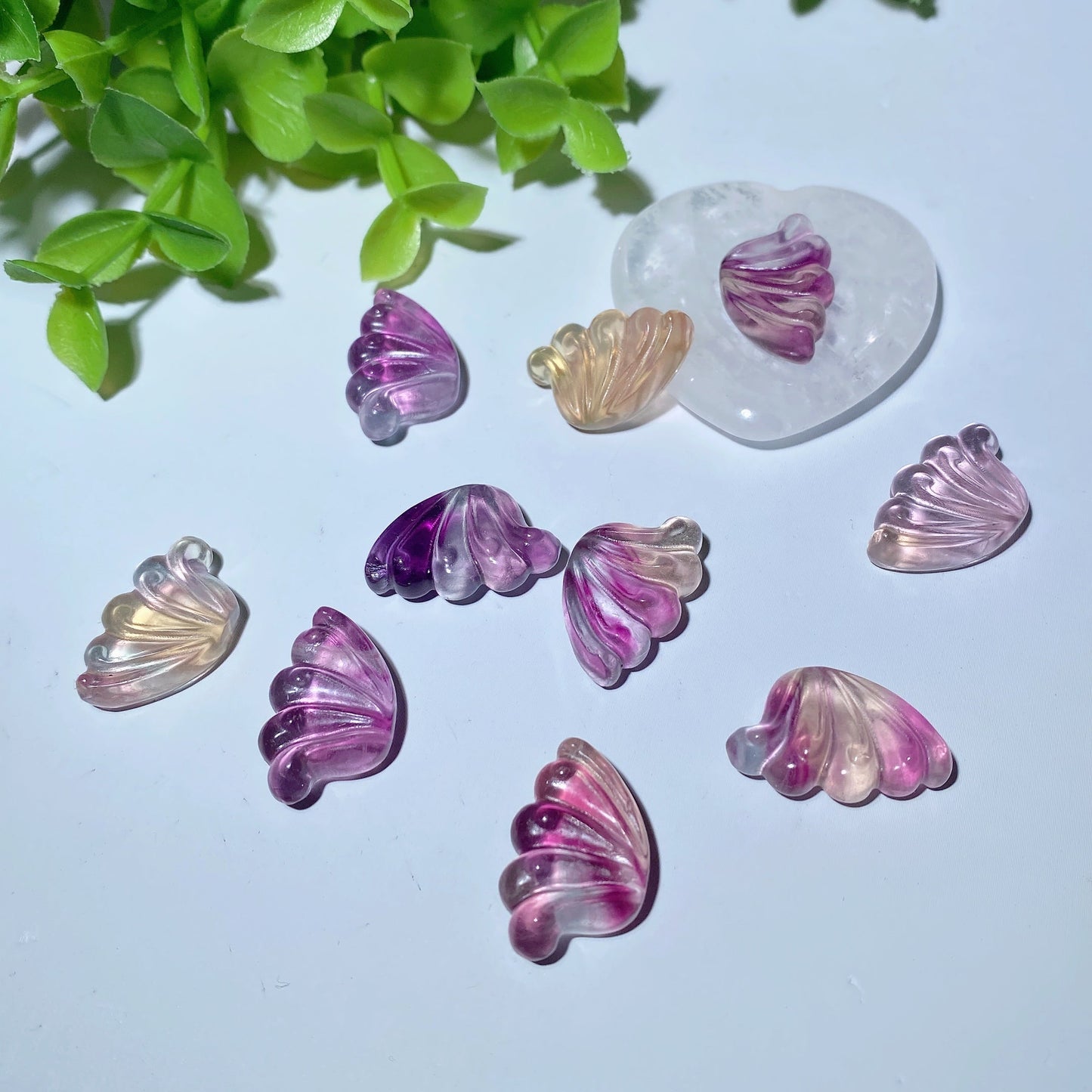 0.8" Mixed Fluorite Wings for Jewelry DIY Bulk Wholesale