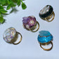 Mixed Crystal Rings Bulk Wholesale