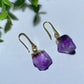 Amethyst Raw Stone Earrings Bulk Wholesale