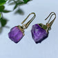 Amethyst Raw Stone Earrings Bulk Wholesale