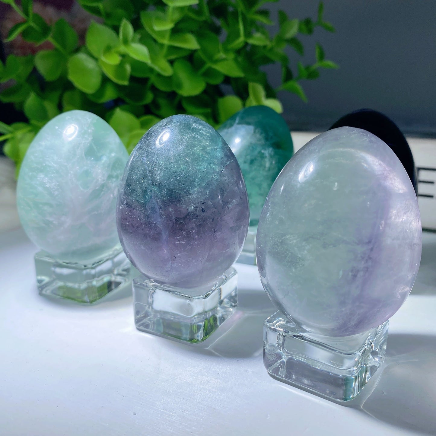 1.9" Fluorite Egg Carvings Bulk Wholesale