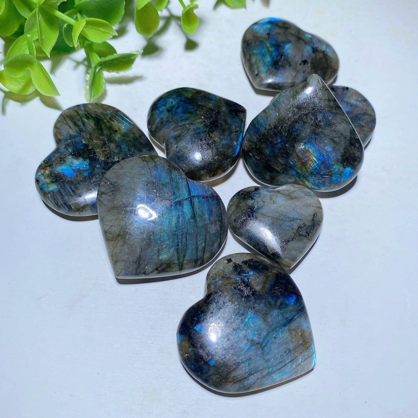 1.0"-1.5" Labradorite Heart Carvings Bulk Wholesale