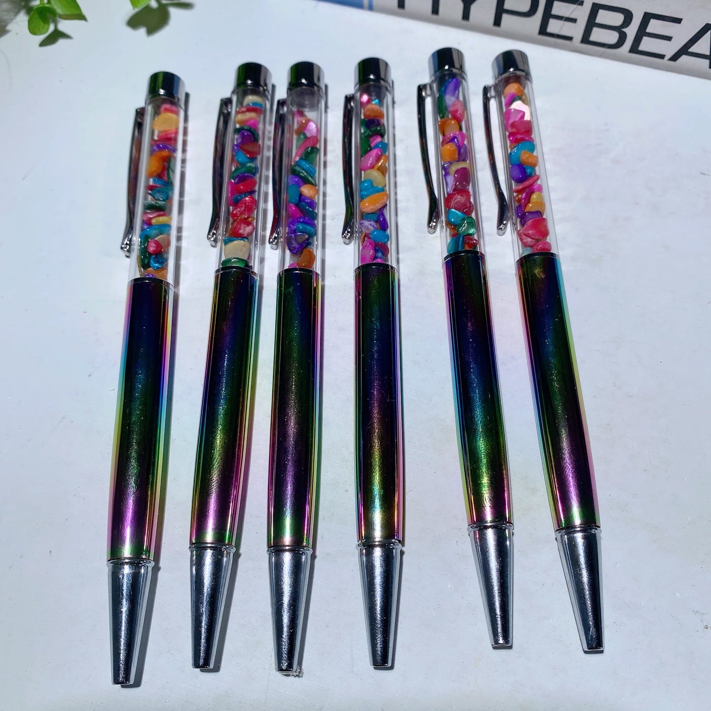 Colorful Aura Crystal Chips Pen Bulk Wholesale