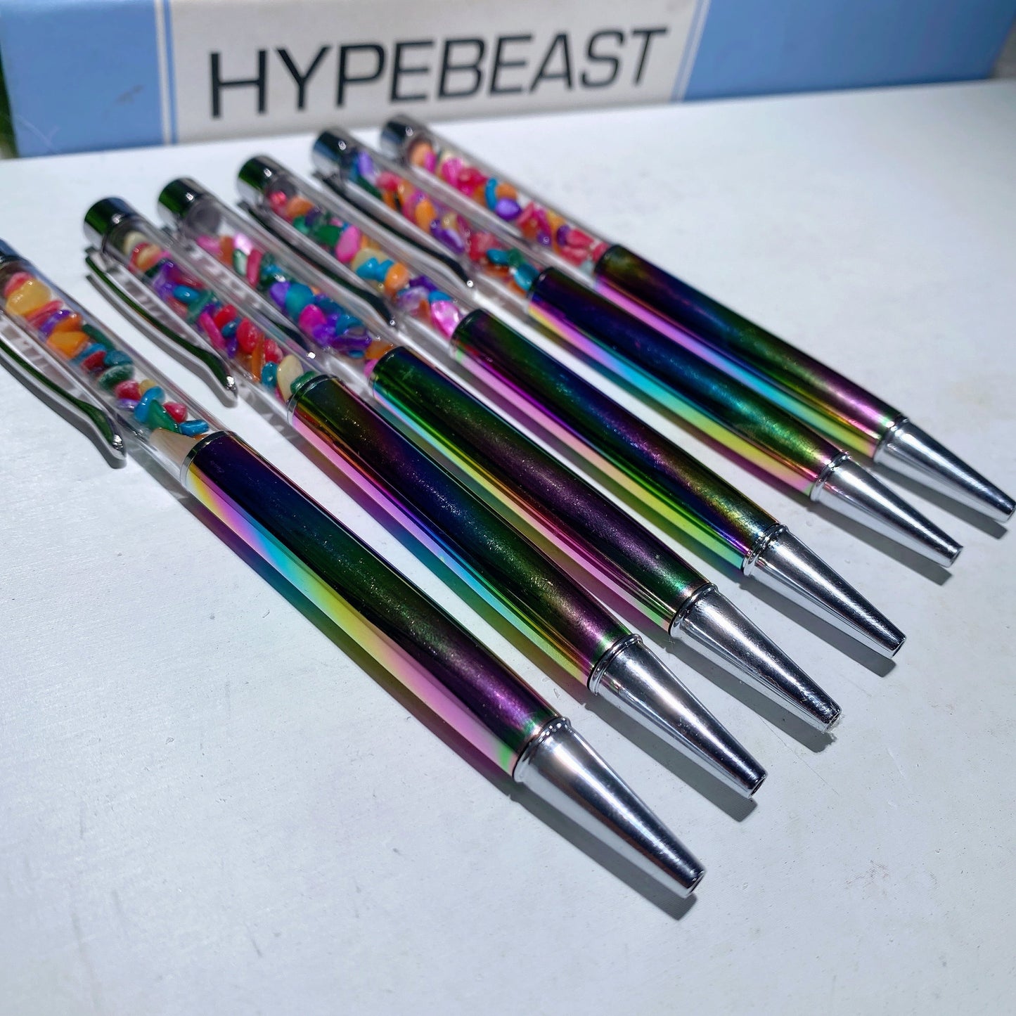 Colorful Aura Crystal Chips Pen Bulk Wholesale