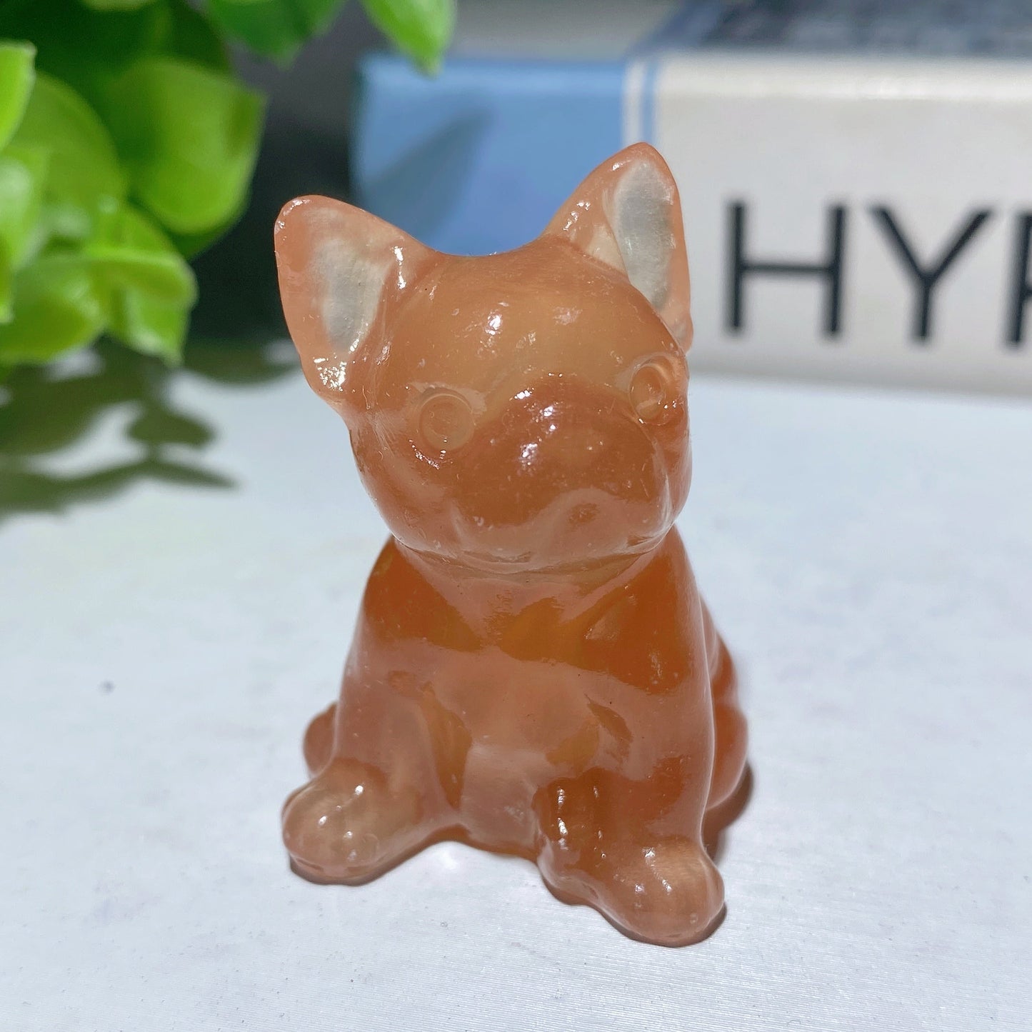 1.5" Honey Calcite Bulbasaur Bulldog Carvings Bulk Wholesale