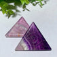 1.6" Fluorite Triangle Slab with Horu's Eye Carvings Bulk Wholesale