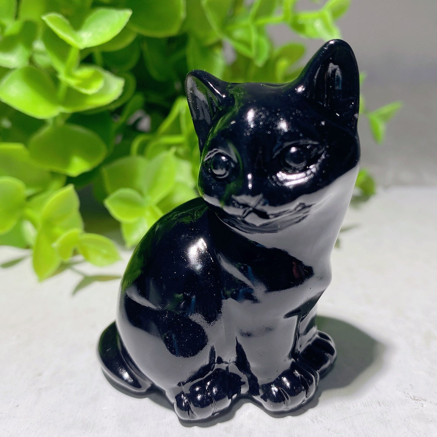 2.3" Mixed Crystal Cat Carvings Bulk Wholesale