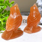 3.0" Honey Calcite Crow Carvings Bulk Wholesale