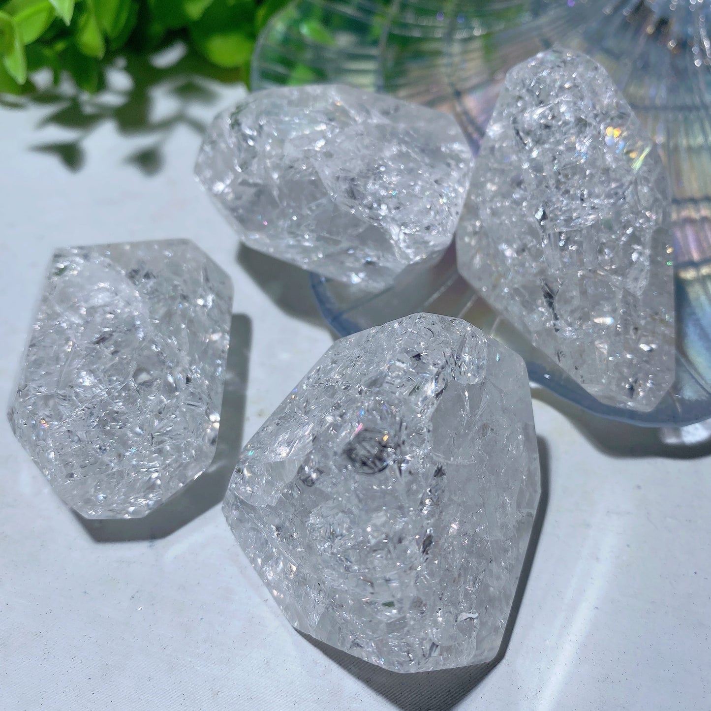 1.5-2.0" Crack Clear Quartz Chunks Bulk Wholesale