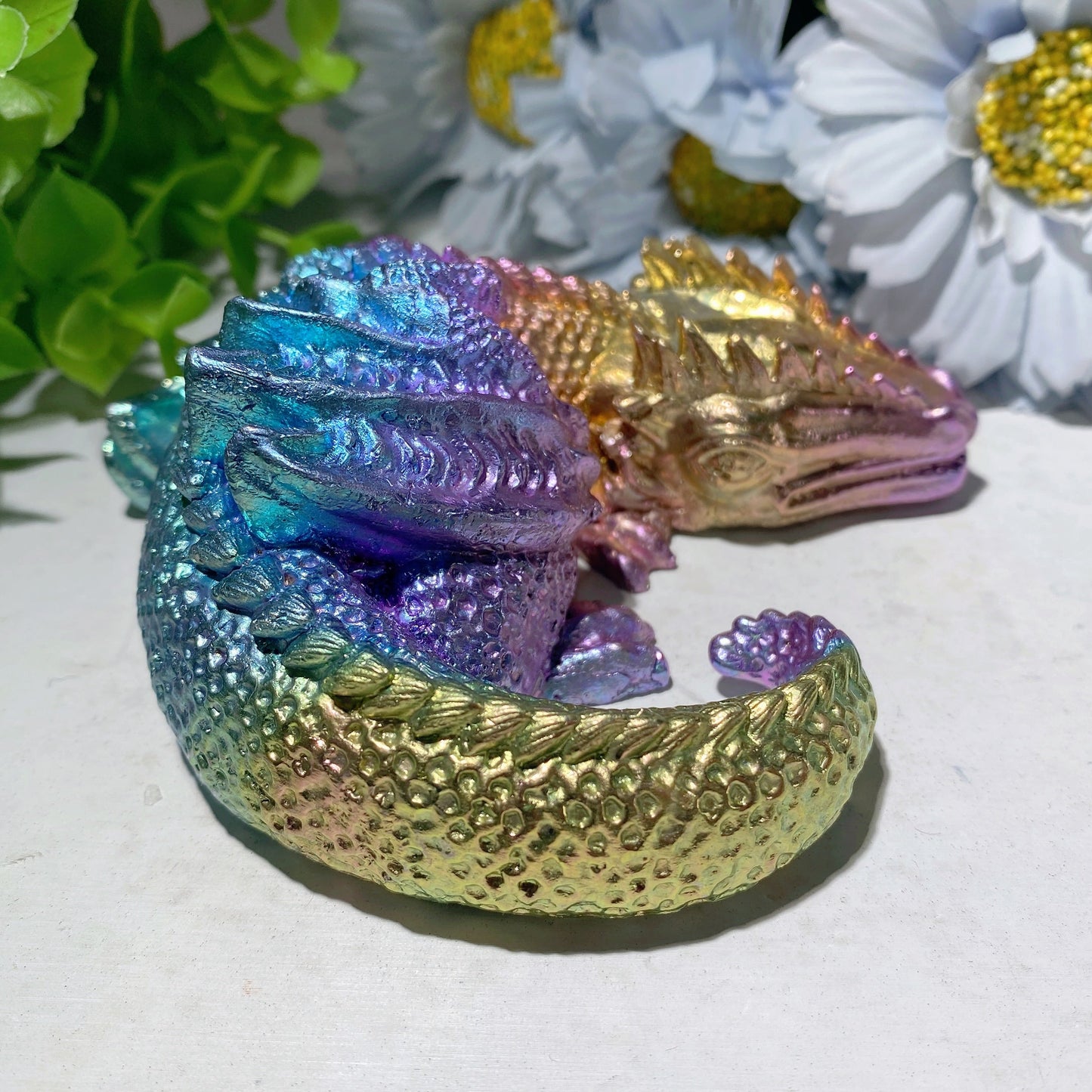 4.2" Bismuth Dragon Carvings Bulk Wholesale