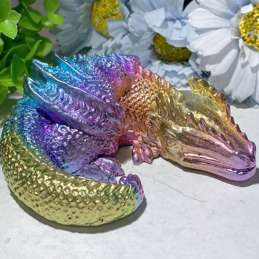 4.2" Bismuth Dragon Carvings Bulk Wholesale