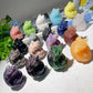 1.9" Mixed Crystal Dragon Egg Carvings Bulk Wholesale