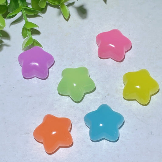 25mm Colorful Luminous Star Carvings Bulk Wholesale