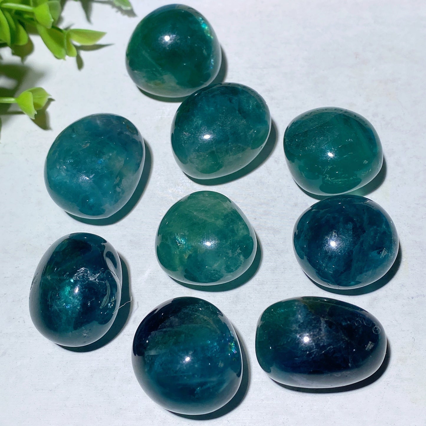 2-3cm Blue Green Fluorite Tumbles Bag Bulk Wholesale