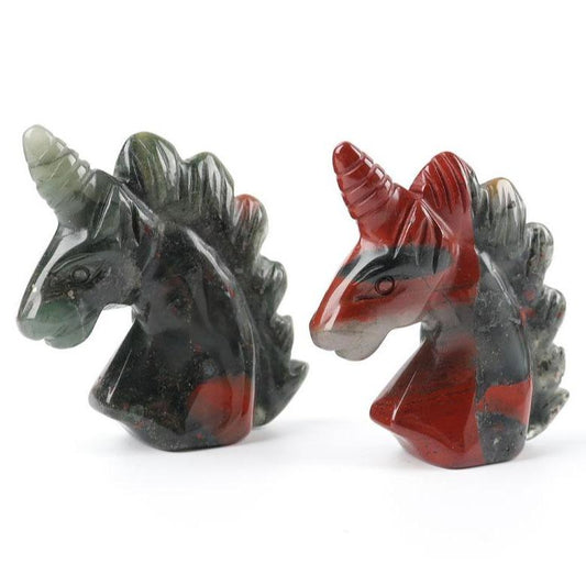 2" African Bloodstone Crystal Carving Unicorn Wholesale Crystals USA