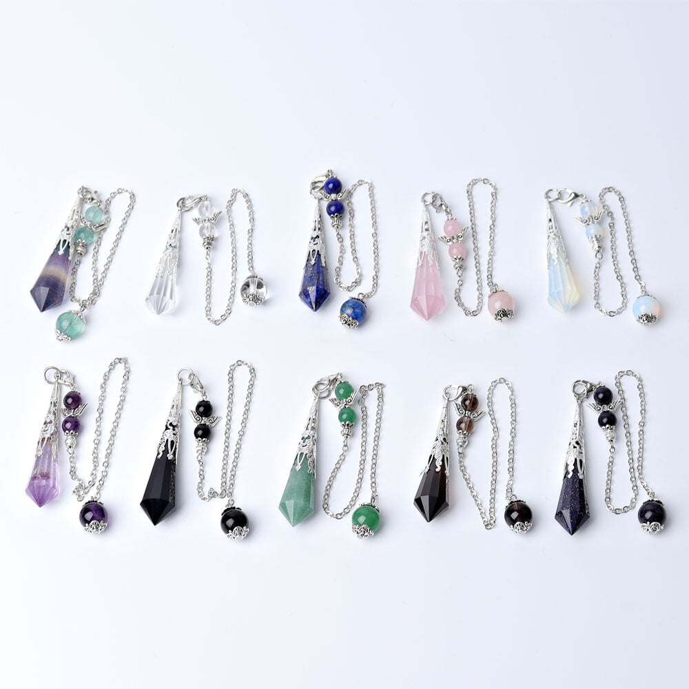 11.8" Long Chain Crystal Pendulum Wholesale Crystals USA