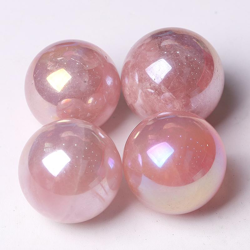 0.5kg Aura Rose Quartz Crystal Sphere Wholesale Crystals USA