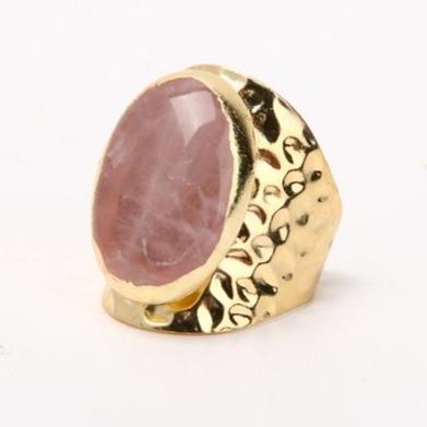 Rose Quartz Handmade Crystal Ring Wholesale Crystals USA