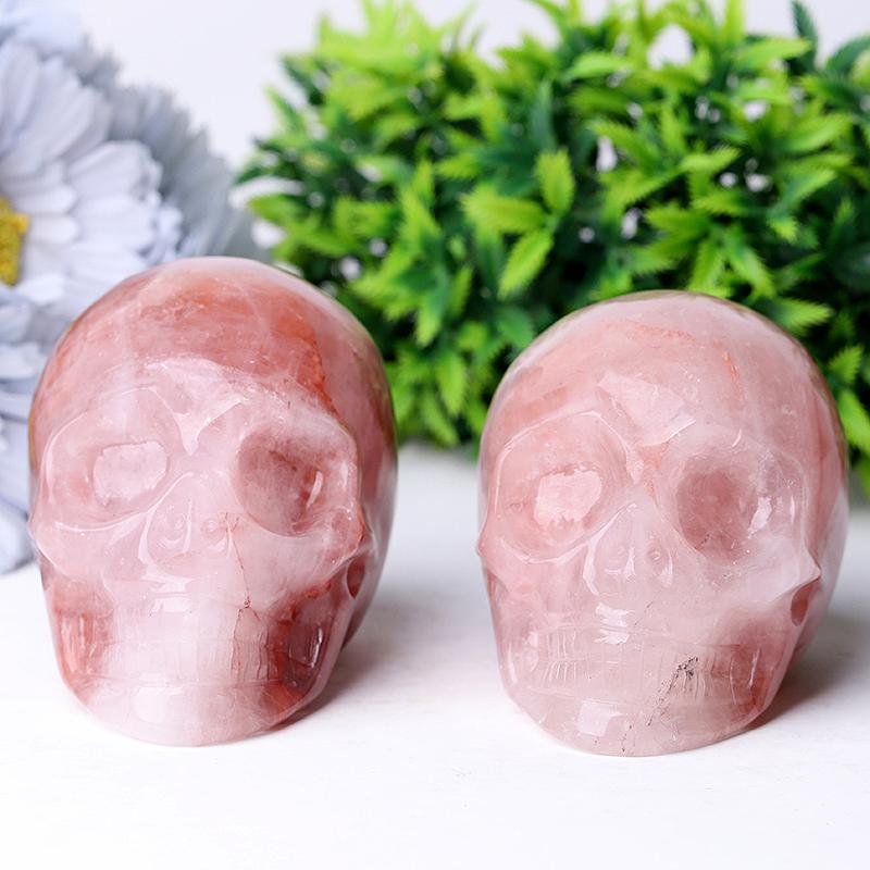 3.5" Fire Quartz Skull Crystal Carvings Wholesale Crystals USA