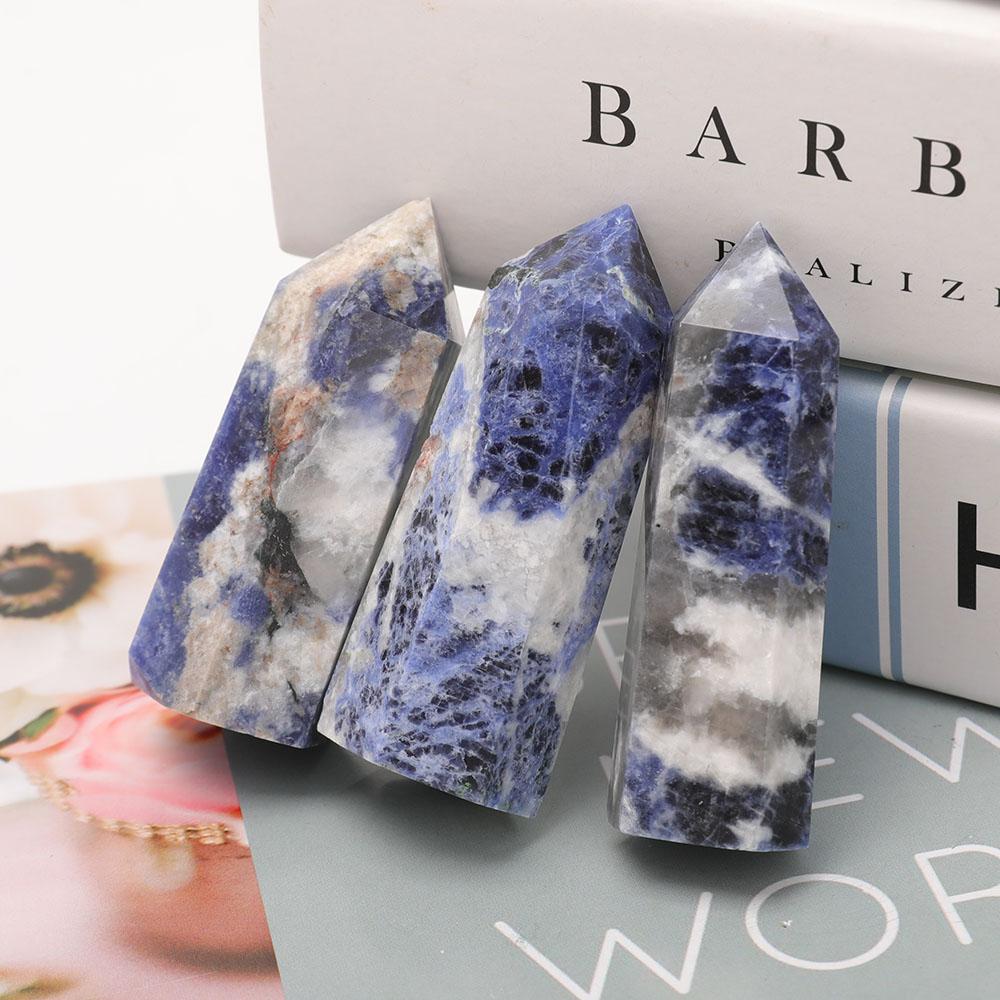 Set of 3 Sodalite Points Wholesale Crystals USA