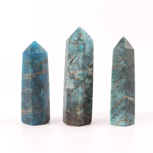 Set of 3 Blue Apatite Point Wholesale Crystals USA