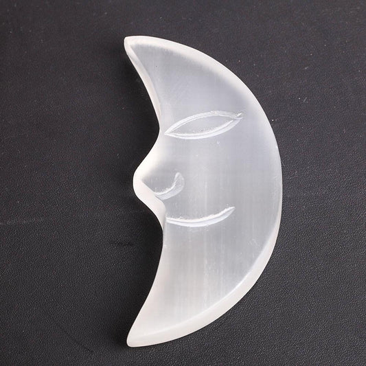 Selenite Crystal Carving Moon 3.5" Wholesale Crystals USA