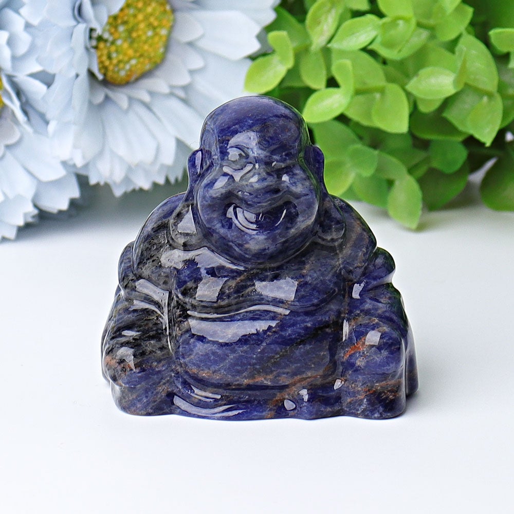 2.4" Sodalite Buddha Crystal Carvings Wholesale Crystals USA