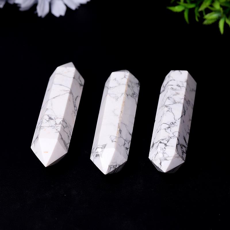 Howlite Double Terminated Points Healing Tower Wholesale Crystals USA