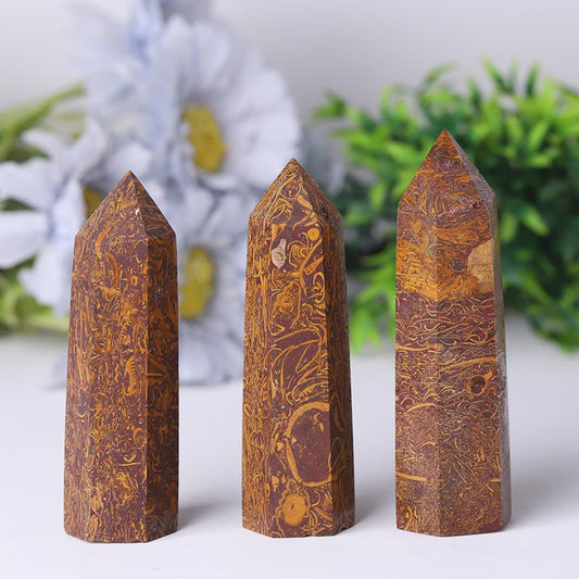 Calligraphy Jasper Points for Sale Healing Tower for Collection Wholesale Crystals USA