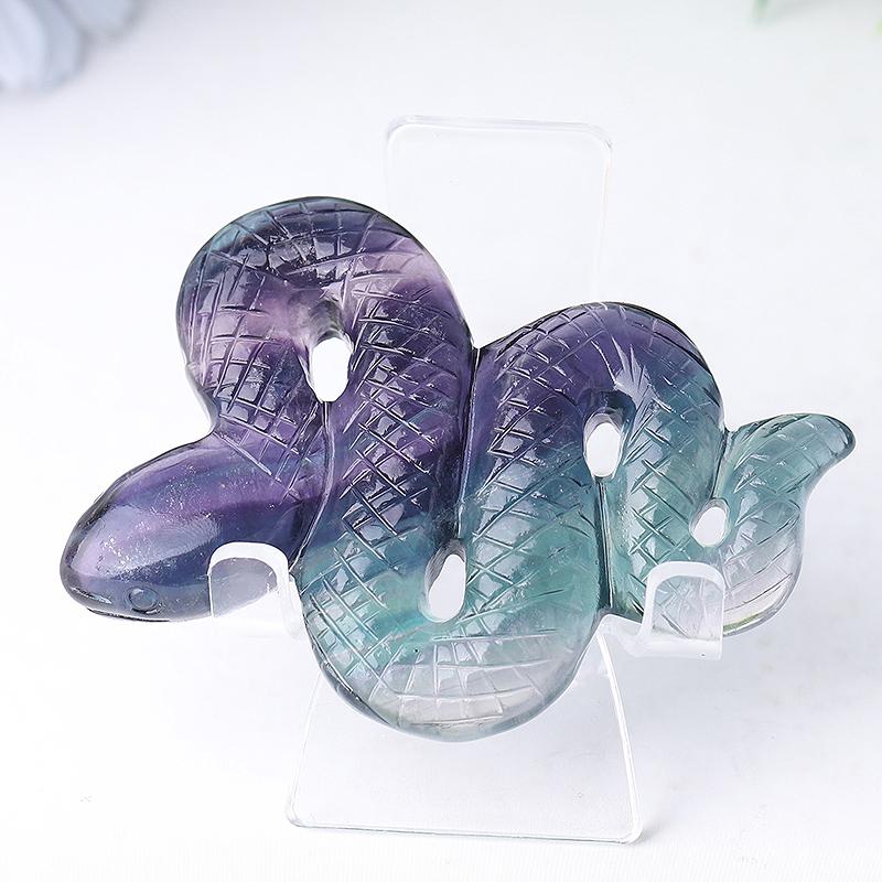 4" Fluorite Snake Crystal Carvings Wholesale Crystals USA