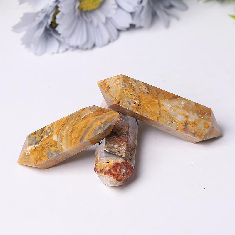 Wholesale Natural Crazy Agate Double Terminated Point Healing Point Wholesale Crystals USA