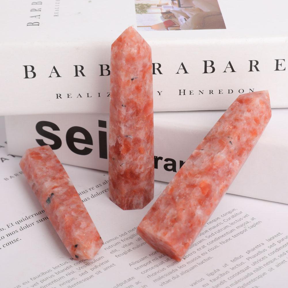 Set of 3 Gold Strawberry Quartz Points Wholesale Crystals USA