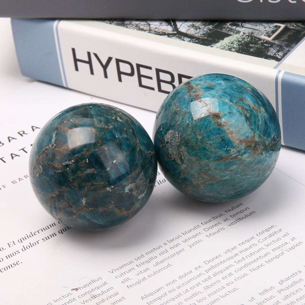 Blue Apatite Sphere