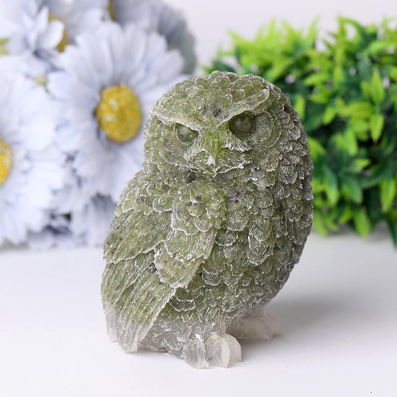 4" Owl Resin Crystal Carvings Wholesale Crystals USA