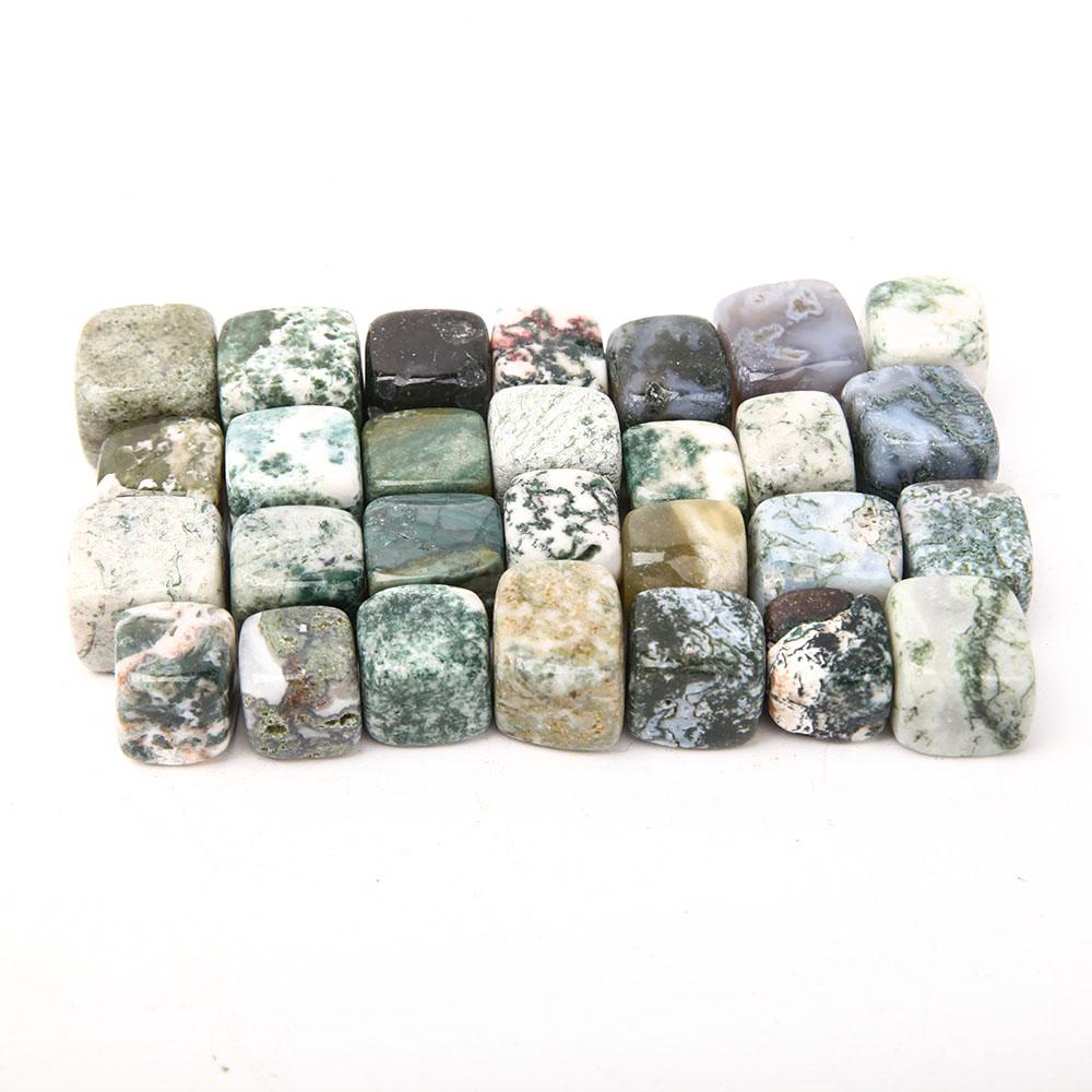 0.1kg Moss Agate Cubes Bag Wholesale Crystals USA