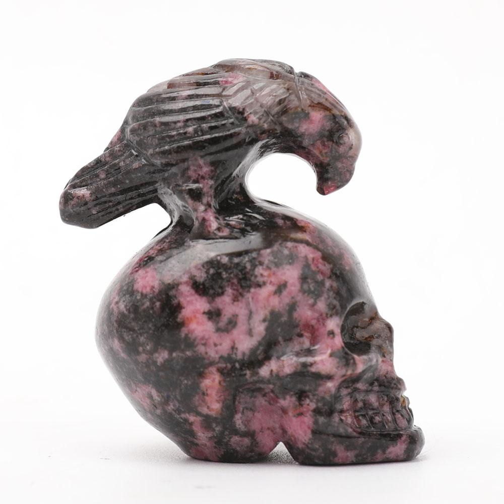 2" Rhodonite Skull Carvings