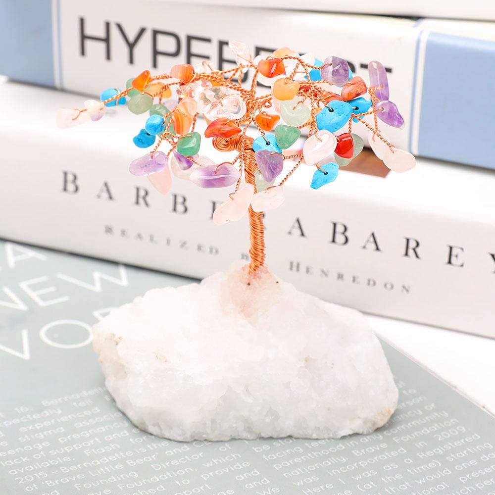 Crystal Mixed Chips Colorful Lucky Tree