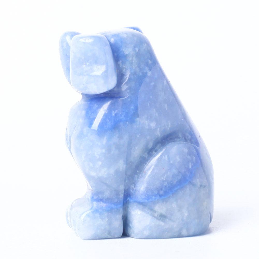 Blue Aventurine Dog Figurine Crystal Carving Wholesale Crystals USA