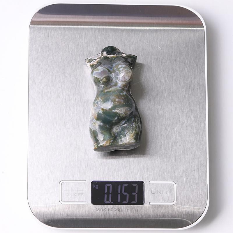 3" Moss Agate Pregnent Woman Body Crystal Carvings Wholesale Crystals USA