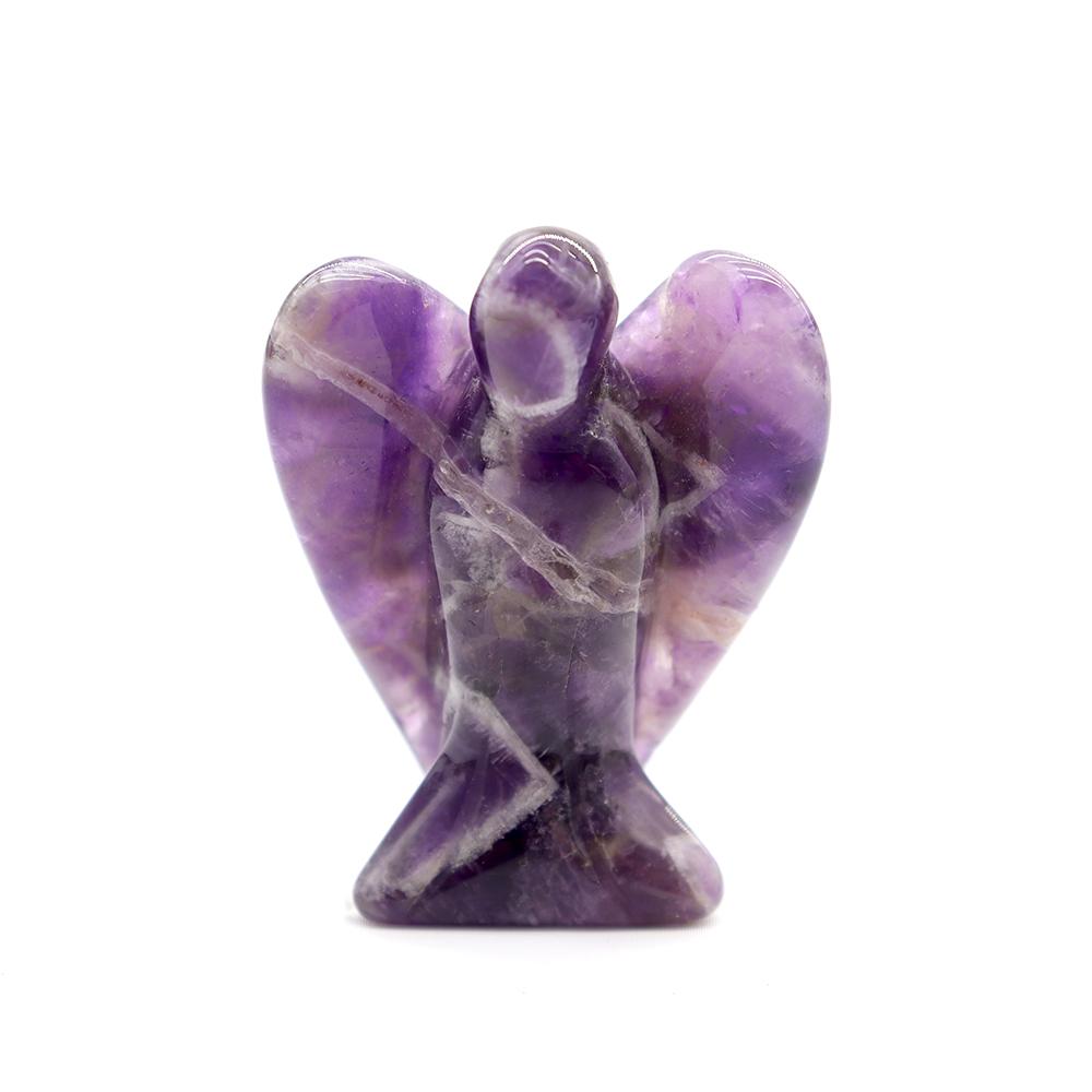 Crystal Gemstone Carved Pocket Crystal Guardian Angel Figurines 3 inch Wholesale Crystals USA