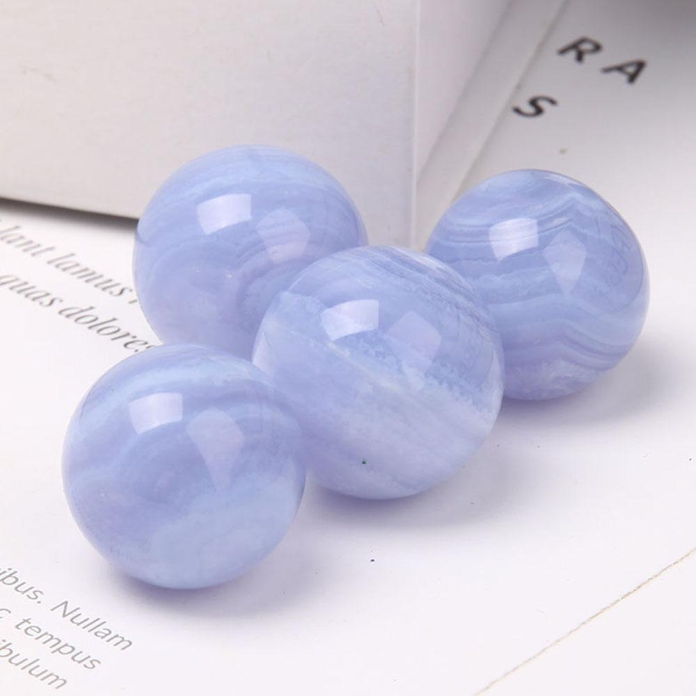 1” Blue Lace Agate Mini Sphere Wholesale Crystals USA