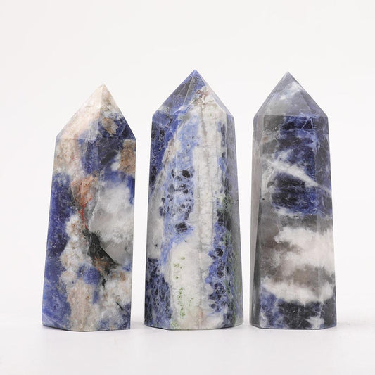 Set of 3 Sodalite Points Wholesale Crystals USA