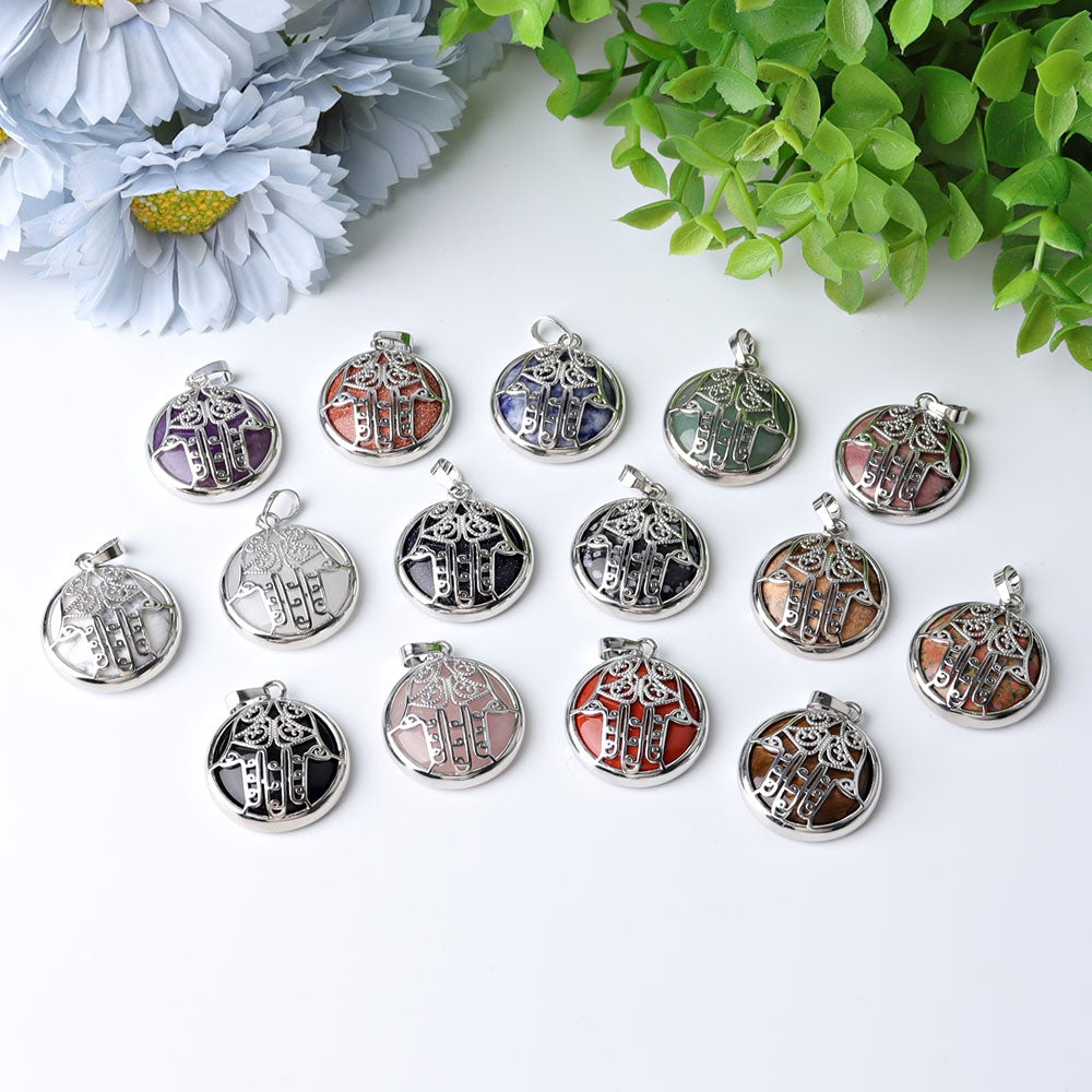 1.2" Chakra Hand Wrapped Crystal Pendant Wholesale Crystals USA
