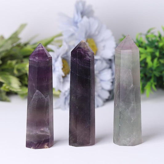 Natural Rainbow Fluorite Points Crystal Tower for Collection Wholesale Crystals USA